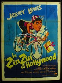 k159 ERRAND BOY French one-panel movie poster '62 Jerry Lewis, Grinsson art!