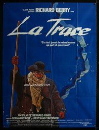 k186 LA TRACE French one-panel movie poster '83 Richard Berry, Moebius art!