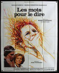 k194 LES MOTS POUR LE DIRE French one-panel movie poster '83 cool Landi art!