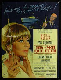 k243 TELL ME WHOM TO KILL French one-panel movie poster '65 Michele Morgan