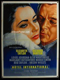 k024 VIPs French one-panel movie poster '63 Roger Soubie art of Liz Taylor!