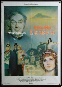 k519 AND THE SHIP SAILS ON Italian one-panel movie poster '83 Fellini
