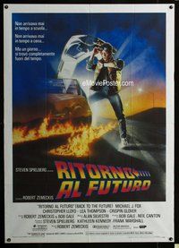 k527 BACK TO THE FUTURE Italian one-panel movie poster '85 Michael J. Fox