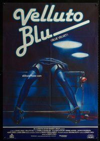 k534 BLUE VELVET Italian one-panel movie poster '86 David Lynch, Sciotti art!