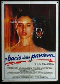 k544 CAT PEOPLE Italian one-panel movie poster '82 Kinski & black panther!