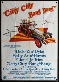 k548 CHITTY CHITTY BANG BANG Italian one-panel movie poster '69 Dick Van Dyke