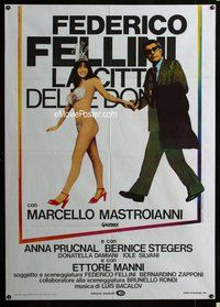 k551 CITY OF WOMEN Italian one-panel movie poster '80 Federico Fellini, sexy!
