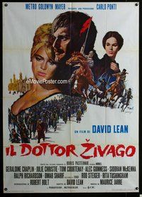 k559 DOCTOR ZHIVAGO Italian one-panel movie poster R70s Howard Terpning art!