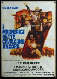 k615 MAGNIFICENT SEVEN RIDE Italian one-panel movie poster '72 Lee Van Cleef