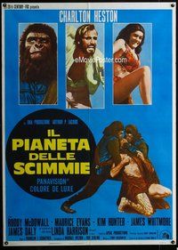 k633 PLANET OF THE APES Italian one-panel movie poster R70s Charlton Heston
