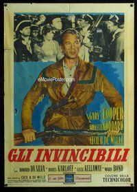 k679 UNCONQUERED Italian one-panel movie poster R56 Gary Cooper, DeMille