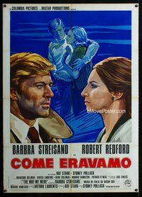 k689 WAY WE WERE Italian one-panel movie poster '73 cool different art!
