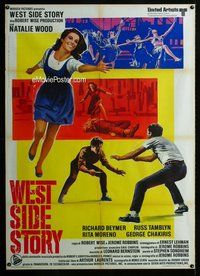 k692 WEST SIDE STORY Italian one-panel movie poster R68 Wise, Natalie Wood
