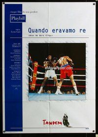 k693 WHEN WE WERE KINGS Italian one-panel movie poster '97 Ali boxing!