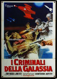 k697 WILD, WILD, WILD PLANET Italian one-panel movie poster '65 Cesselon art
