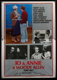k074 ANNIE HALL Italian two-panel movie poster '77 Woody Allen, Diane Keaton