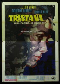 k118 TRISTANA Italian two-panel movie poster '70 Bunuel, Ciriello artwork!