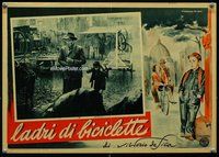k027 BICYCLE THIEF Italian photobusta movie poster '48 De Sica