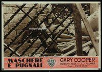 k033 CLOAK & DAGGER Italian photobusta movie poster '46 Gary Cooper