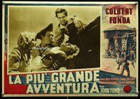 k037 DRUMS ALONG THE MOHAWK Italian photobusta movie poster '48 Fonda
