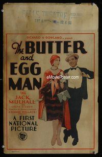 k293 BUTTER & EGG MAN window card movie poster '28 Jack Mulhall, Greta Nissen