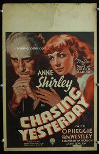 k298 CHASING YESTERDAY window card movie poster '35 Anne Shirley, O.P. Heggie