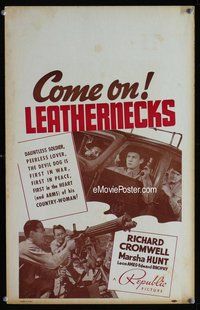 k310 COME ON LEATHERNECKS window card movie poster '38 Richard Cromwell