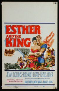 k333 ESTHER & THE KING window card movie poster '60 Joan Collins, Mario Bava