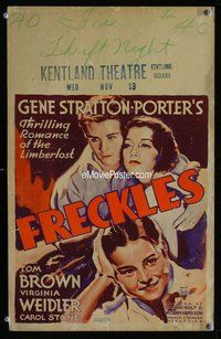 k344 FRECKLES window card movie poster '35 Virginia Weidler, Tom Brown
