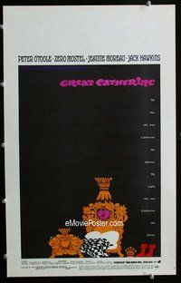 k355 GREAT CATHERINE window card movie poster '68 Peter O'Toole, Mostel