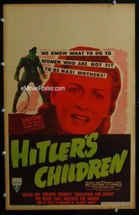 k366 HITLER'S CHILDREN window card movie poster '43 Tim Holt, Granville