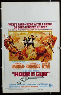 k369 HOUR OF THE GUN window card movie poster '67 James Garner, John Sturges