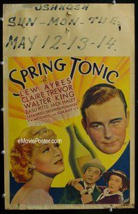 k459 SPRING TONIC window card movie poster '35 Lew Ayres, Claire Trevor