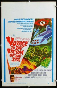 k493 VOYAGE TO THE BOTTOM OF THE SEA window card movie poster '61 Pidgeon