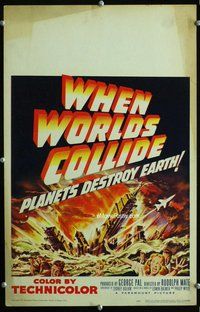k501 WHEN WORLDS COLLIDE window card movie poster '51 George Pal classic!
