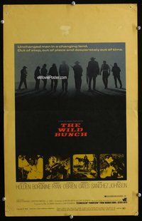 k505 WILD BUNCH window card movie poster '69 Holden, Sam Peckinpah classic!