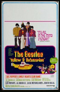 k510 YELLOW SUBMARINE window card movie poster '68 The Beatles!