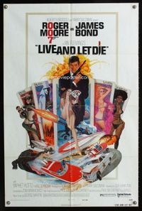 m009 LOT OF 262 1970s 1SHEETS w/ Live & Let Die 