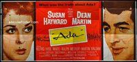 n013 ADA 24-sheet movie poster '61 Susan Hawyard & Dean Martin portraits!