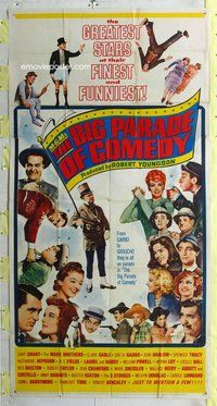 n433 MGM'S BIG PARADE OF COMEDY three-sheet movie poster '64 W.C. Fields