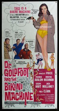n349 DR GOLDFOOT & THE BIKINI MACHINE three-sheet movie poster '65 Price
