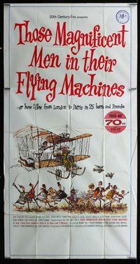 n561 THOSE MAGNIFICENT MEN IN THEIR FLYING MACHINES three-sheet movie poster '65