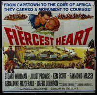 n179 FIERCEST HEART six-sheet movie poster '61 from best-selling book!
