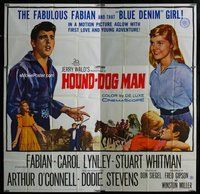 n198 HOUND-DOG MAN six-sheet movie poster '59 Fabian, Carol Lynley