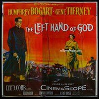 n208 LEFT HAND OF GOD six-sheet movie poster '55 priest Humphrey Bogart!