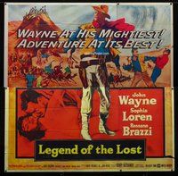n209 LEGEND OF THE LOST six-sheet movie poster '57 different art of Wayne!