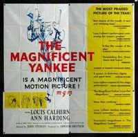 n214 MAGNIFICENT YANKEE six-sheet movie poster '51 Louis Calhern, Sturges