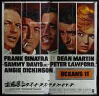n233 OCEAN'S 11 six-sheet movie poster '60 Sinatra, classic Rat Pack!