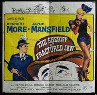 n254 SHERIFF OF FRACTURED JAW six-sheet movie poster '59 Jayne Mansfield