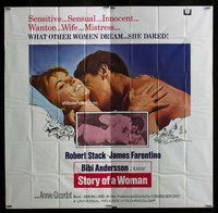 n257 STORY OF A WOMAN int'l six-sheet movie poster '69 sexy Bibi Andersson!